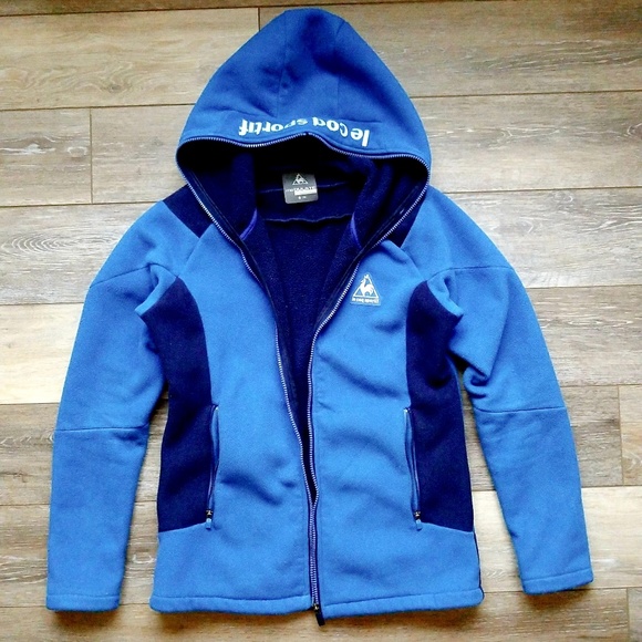 Le Coq Sportif Other - Le Coq sportif blue fleece sweat hooded zip up